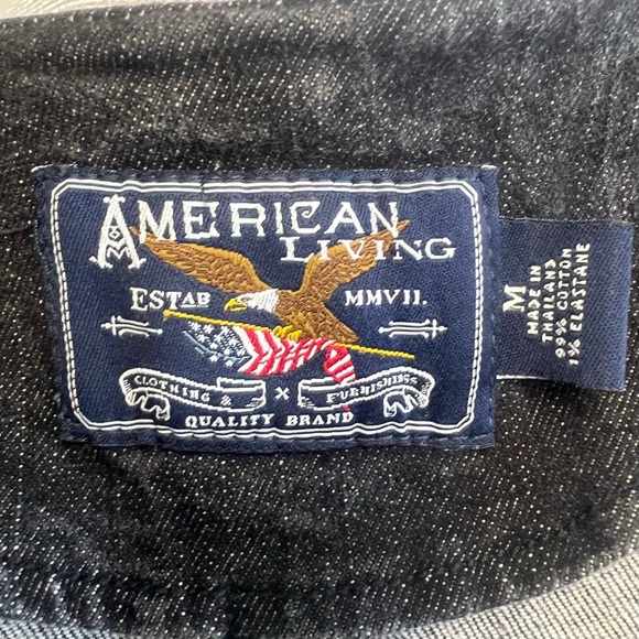 Vintage American Living by Ralph Lauren Black Denim Vest Sz M Y2K Bikercore - Picture 5 of 7